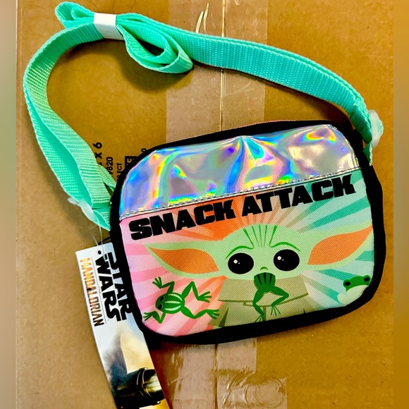 Bioworld Other - Bioworld Star Wars Crossbody Bag with Grogu & Green and Pink Details